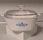 Vintage Corning Ware Blue Cornflower 2 1/2 Qt Casserole Dish with Lid Made USA