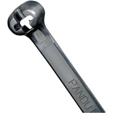 Panduit 14" 40lb Black UV Weather Resistant Dome-Top Barb Ty Cable Ties 100/bag