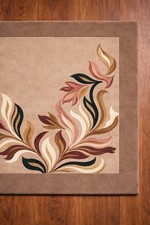 Handmade Woolen Modern Rug Floral Rug Area Rug Drawing Room Bedroom Interior