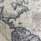 2 COASTAL LIVING Quilted Pillow Shams Map Compass  America Oceans World 26X20 — photo 6