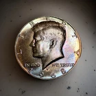 🌈 1968-D Kennedy Half Dollar – 40% Silver – Gem BU – Rainbow Toning - C00225