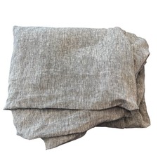 West Elm Flax Linen Duvet Cover King Size 100 Linen Slate Gray Melange Modern