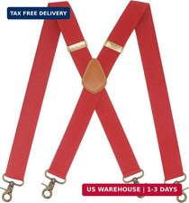 Timiot Mens Suspender 4 Swivel Strong Hooks Adjustable Braces Elastic Comfortabl