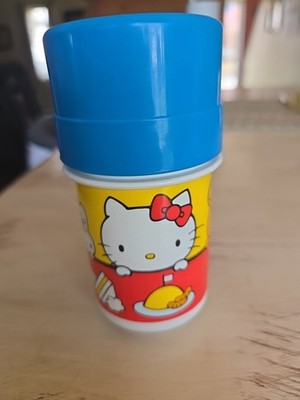 Hello Kitty Thermos Cup  Going to School 1983 Small
