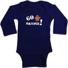 Two Feet Ahead Go Team Long Sleeve Baby Bodysuit Syracuse Orangemen 6 Months
