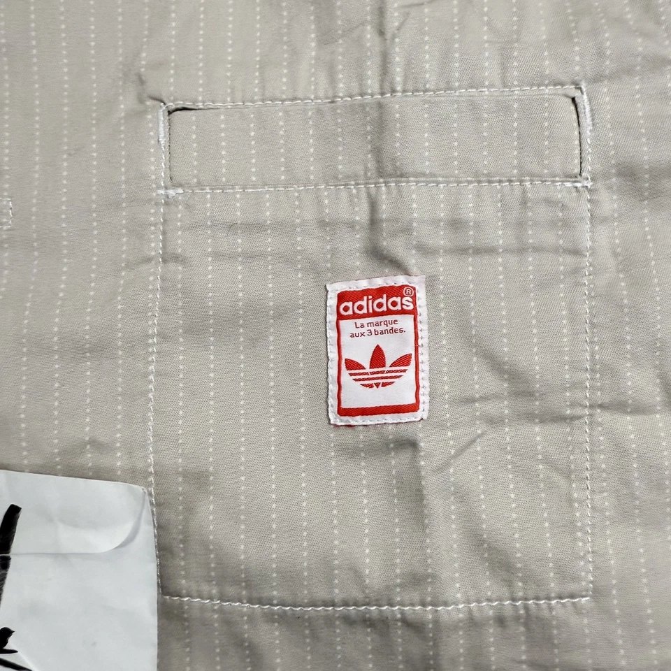 Camisa para Hombres Talla S Adidas Wabash a Rayas Utilidad Cuello Abotonada JD0669 Foto 3 de 4
