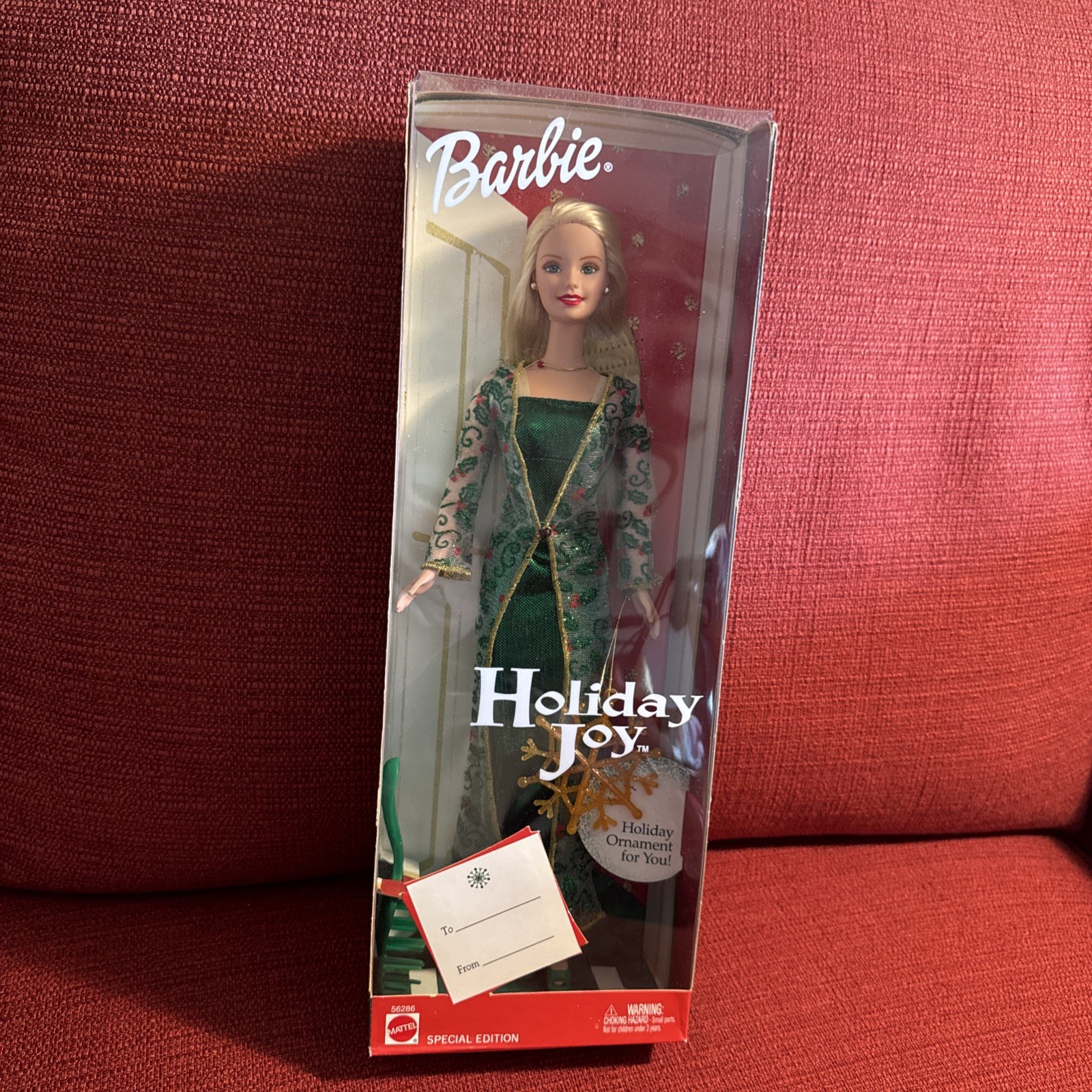 2003 Mattel Barbie Holiday Joy Doll Green Dress 56286 ~ NOS~ N2