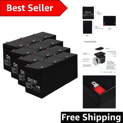 High-Performance 12V 5AH SLA Battery Pack, 12 Count F1 Terminal -  Certified