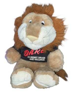 Vintage 18'' D.A.R.E. Daren The Lion - Stuffed Plush Animal Lion Fantastic Shape