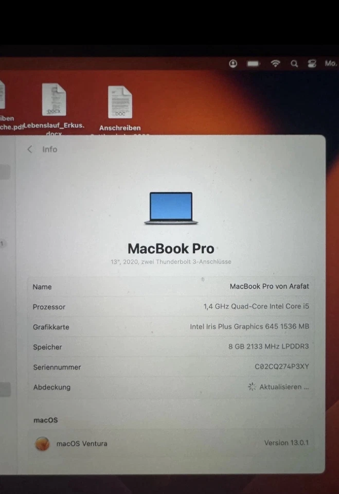 Apple MacBook Pro 2020 13,3 Zoll 8GB 256GB SSD Laptop Space Grau - Bild 4 von 4