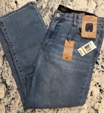 Curve Appeal 14/32 Concealed Comfort Waist HighRise Straight Jeans 25 inch NWT