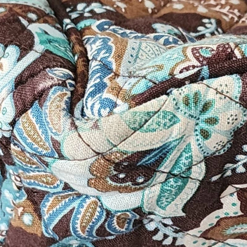 Vera Bradley Shoulder Purse Java Blue Brown Retired Adj Strap & Wallet - Image 4 of 4