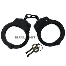 Lot of 6 Professional Handcuffs Black Steel Police Duty Double Lock NEW Security