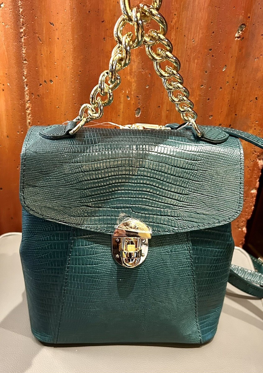 Divina Firenze Trilli Green Italian Leather Convertible 