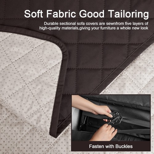 Cubierta de sofá reclinable impermeable con consola antideslizante cubierta de sofá para mascotas - Imagen 30 de 65