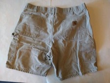 Vintage Carhartt Shorts Mens 38 Beige Work Utility Carpenter Construction