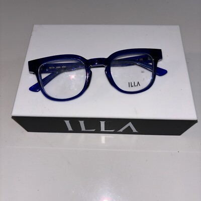 ILLA MARIO EYEGLASSES FRAMES ONLY/ MADE IN ITALY  VANNI BLUE WITH CASE