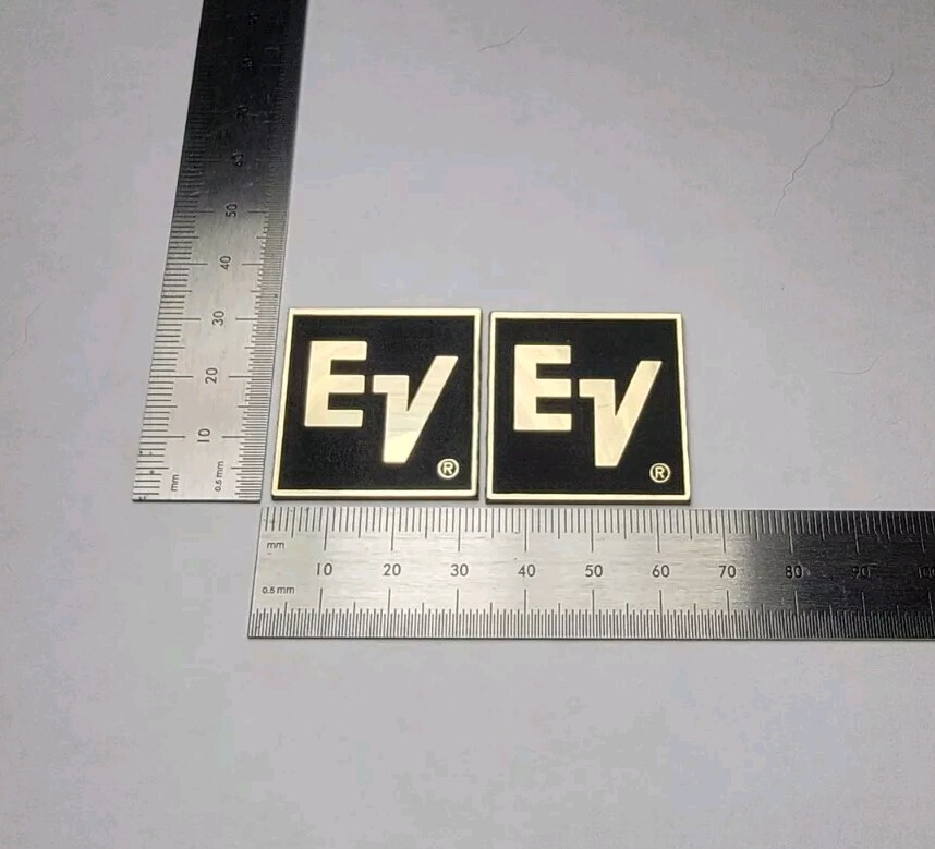 EV Electro-Voice ElectroVoice Square Speaker Badge Logo