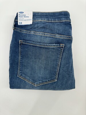 OLD NAVY Rockstar Super Skinny High Rise Secret Slim Pockets Jeans Women s 18