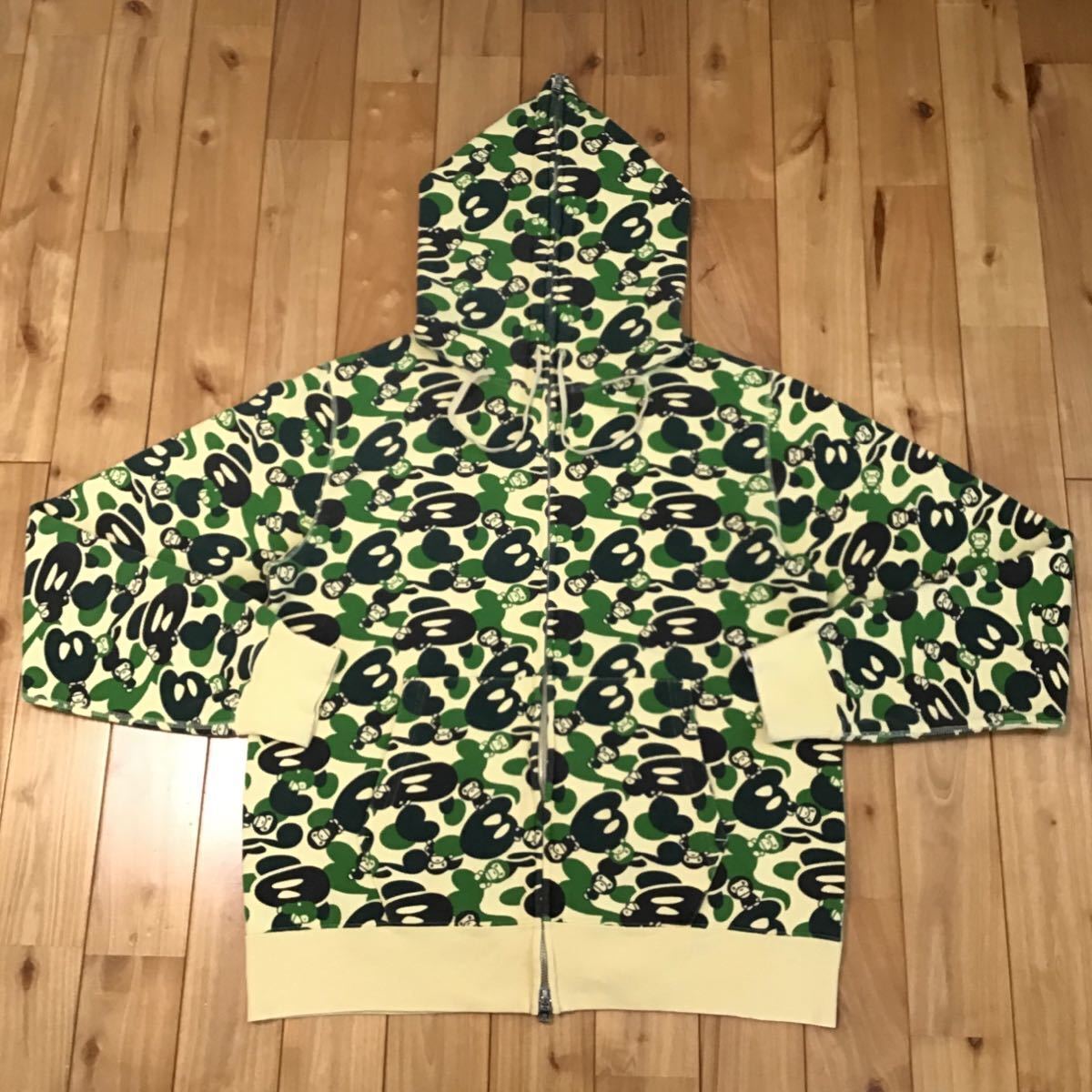 BAPE Milo ABC camo green full zip hoodie A Bathing Ape Size L