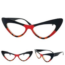 Womens Classy Elegant Modern Retro Clear Lens EYE GLASSES Funky Frame RX Capable