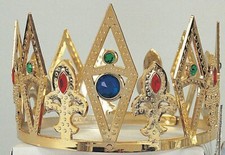 Metallic Plated Adjustable King Crown