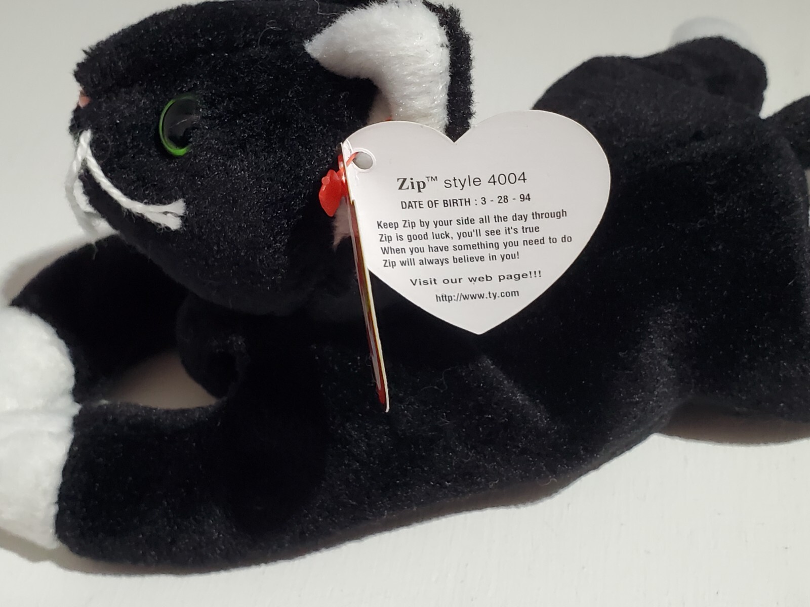 Ty Beanie Baby Zip The Cat, PVC Pellets, Rare 32894 4004 eBay