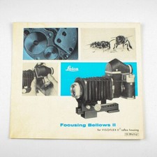 Leica Focusing Bellows II for Visoflex II Reflex Housing Two Sheet Info Brochure