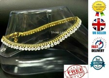 Anklets Stunning Diamante New  Ankle Chain Indian Payal Bollywood Single or Pair