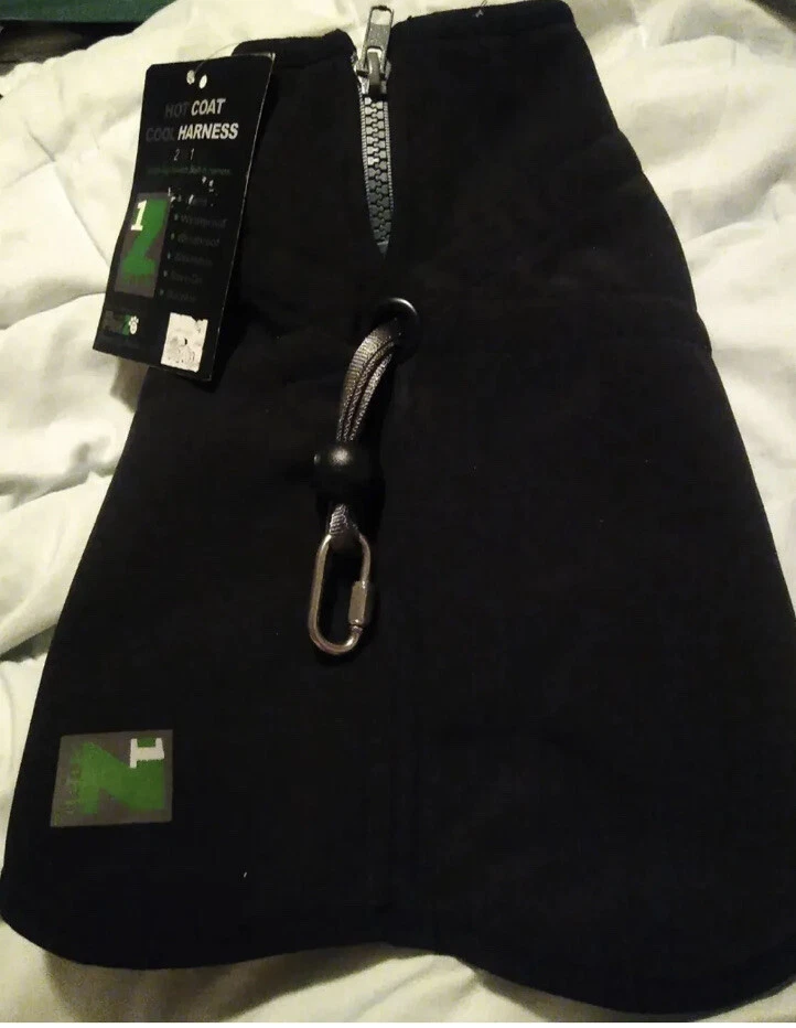 SIZE XS EXTRA SMALL PawZ DOG  Hot Coat Cool Harness Black 2 in 1 NWT - Image 3 of 4