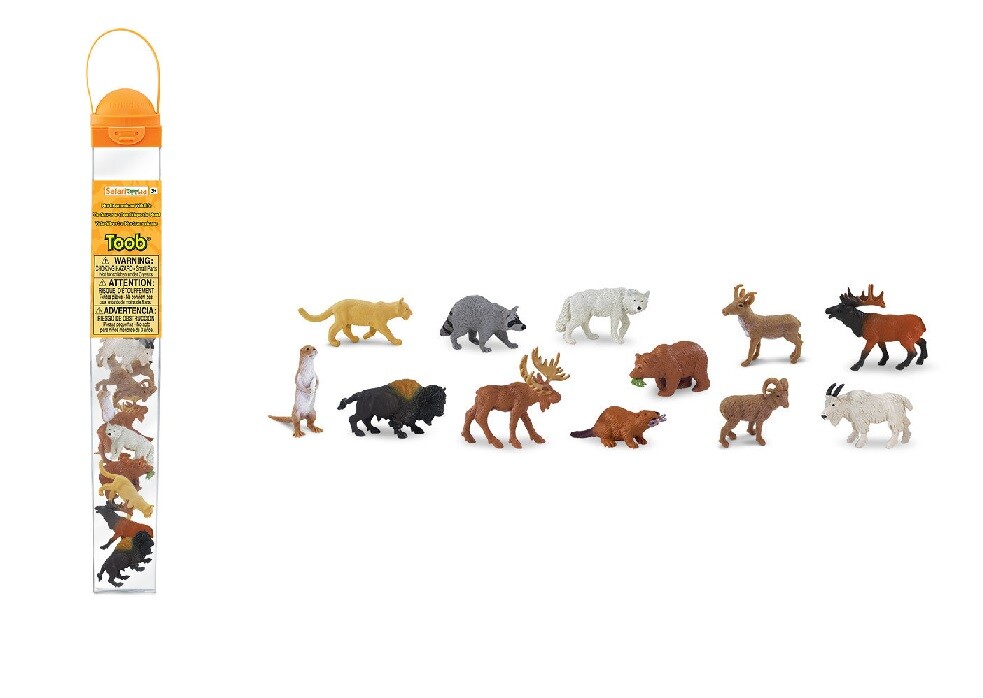 Safari Ltd 697004 North American Wildlife (12 Minifigures) Theme Area