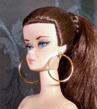 Dreamz GOLD Xtra Large HUGE HOOPS Hoop MOD EARRINGS Jewelry for 11.5" dolls