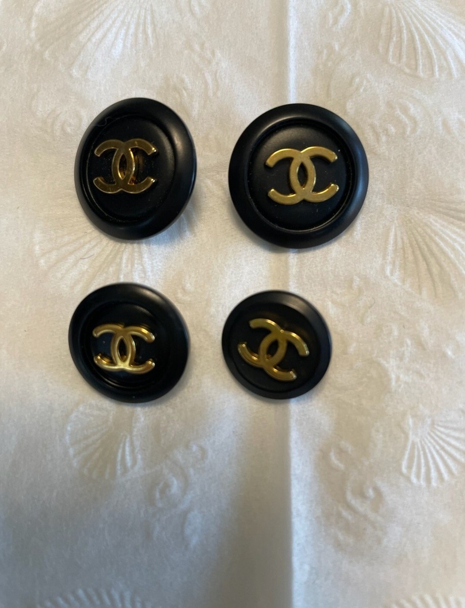 Vintage CHANEL Black With Gold Buttons, Set Of 4 | eBay Vintage CHANEL Black With Gold Buttons, Set Of 4 | eBay