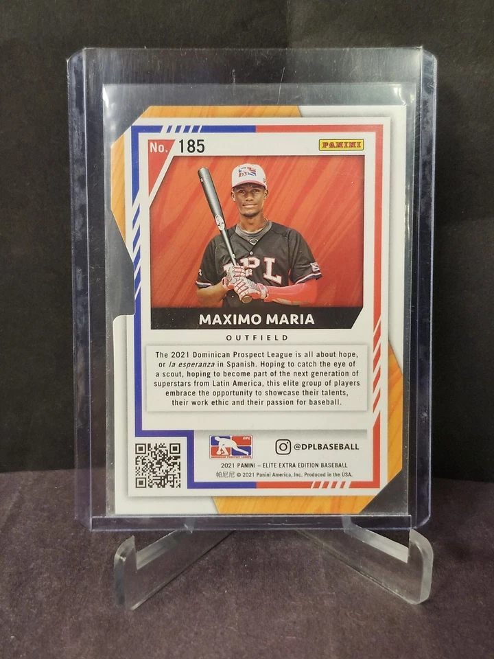 2021 Elite Extra Edition Decade Die Cut #185 Maximo Maria 16/999 - Image 2 of 2