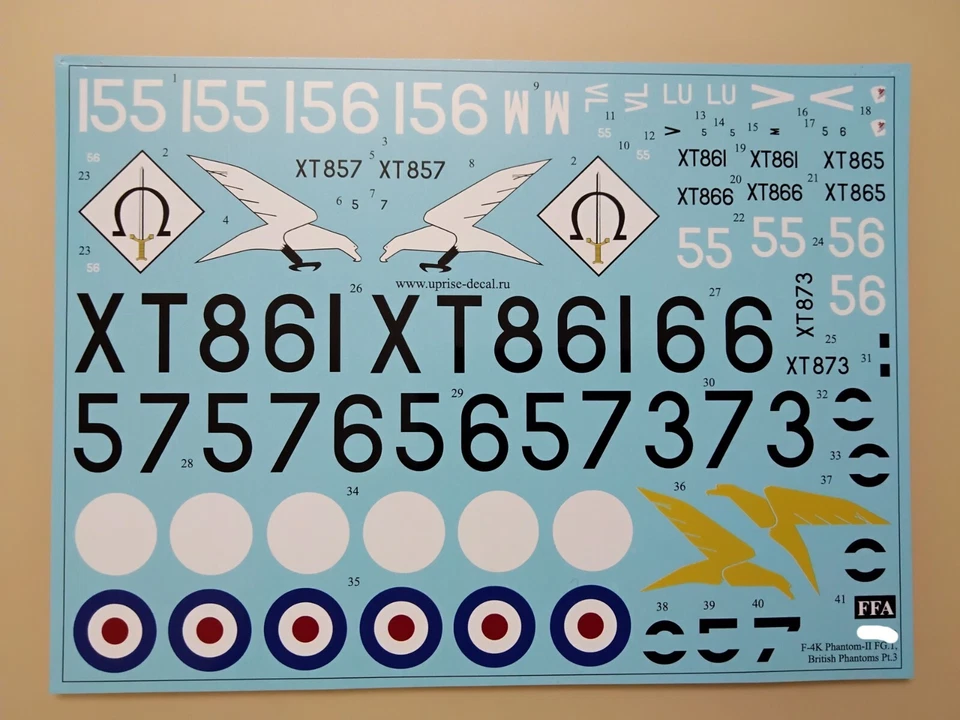 UpRise Decals UR48219 - DECAL F-4K Phantom-II FG.1, British Phantoms Pt.2 1/48 - Image 2 of 4