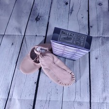 Child's Pink Leather single Sole Ballet Shoes New Size 11