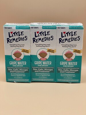 Little Remedies Gripe Water Colic Gas for Newborns 3-pack Ex