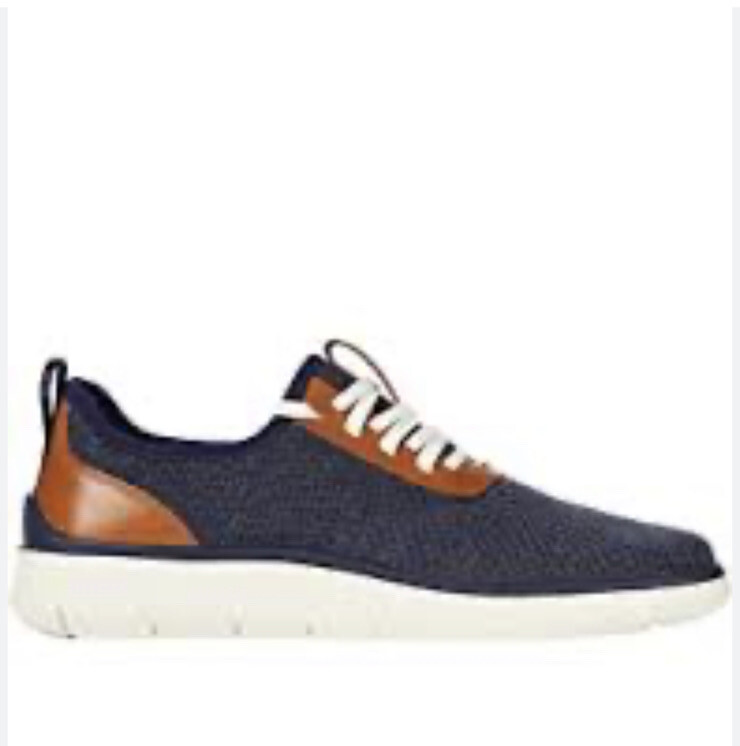 SAOLA Cole Haan Zerogrand Stitchlite Oxford blu marino maglia avorio uomo 11