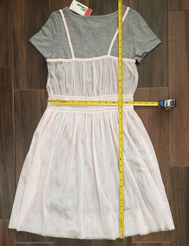 Epic Threats Mädchen Kleid Gr. XL grau & rosa opal blush Tüll "LOVE" 2-teilig - Bild 7 von 8