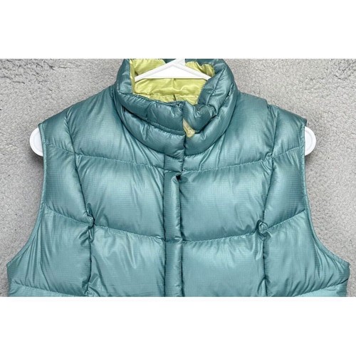 Eddie Bauer Premium Goose Down Puffer Vest Womens Medium Blue Thick - Picture 4 of 8