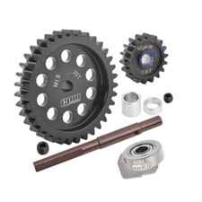 GPM 40Cr Carbon Steel M1.5 Spur Gear 35T  Motor Gear 18T for 1:5 Traxxas X Maxx
