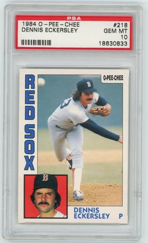 1984 O-Pee-Chee #218 Dennis Eckersley HOF MLB HALL OF FAME  PSA 10 GEM MINT