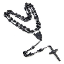 Stainless Steel 6mm 26 Catholic Rosary Bead N...