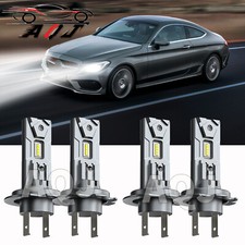For Mercedes-Benz C250 C300 C350 - 4pc Combo Headlight High Low Beam LED Bulbs