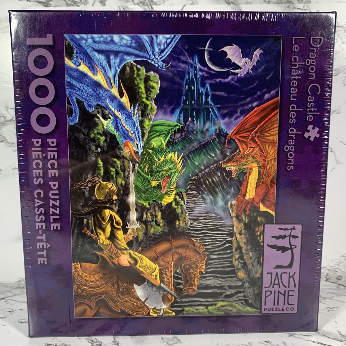 1000-Piece Dragon & Castle Jigsaw Puzzle – Fun Family Game For Kids & Adults