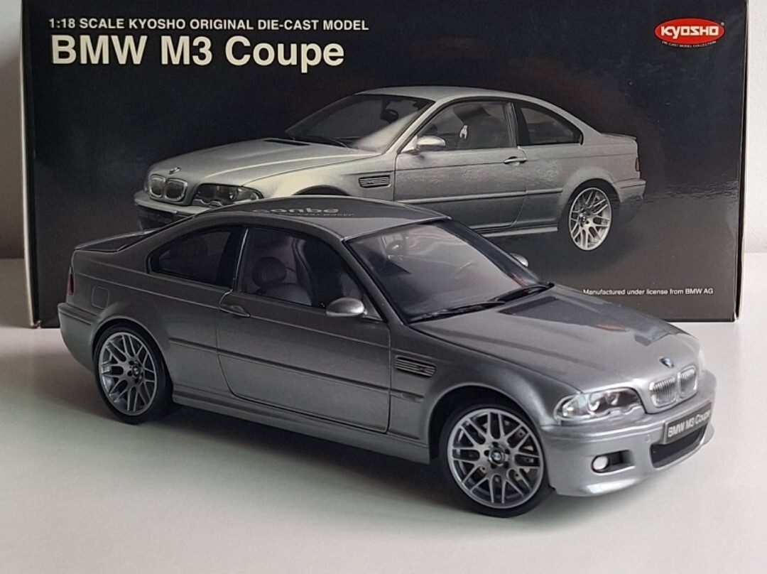 BMW 3-Series M3 Coupe E46 2003 Silver 1:18 Kyosho 08503S Diecast