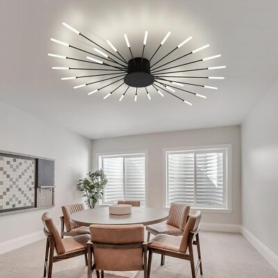 Chic Contemporary Metal Firework LED Ceiling Light Indoor Universal Room Lamp