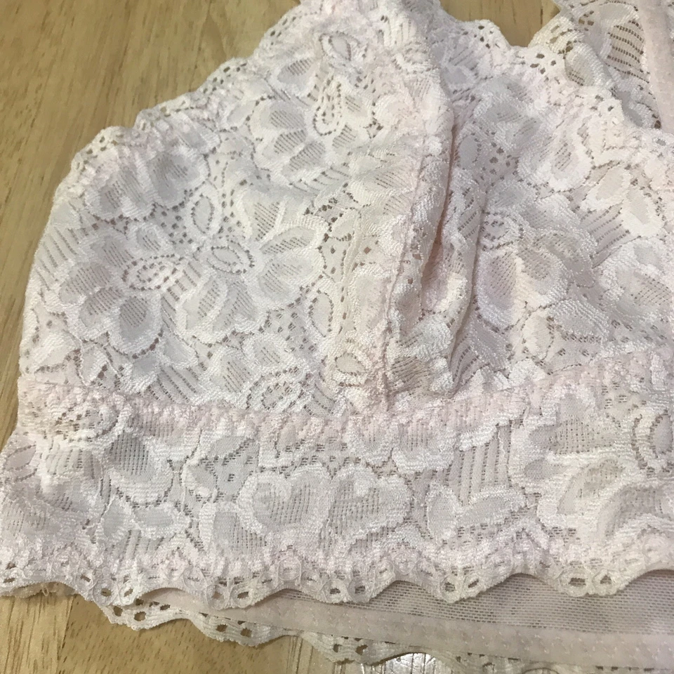 Felina Lencería Inalámbrica Top Mujer 2 Racerback Bralette Encaje Rosa Gris Talla S/C Foto 3 de 4