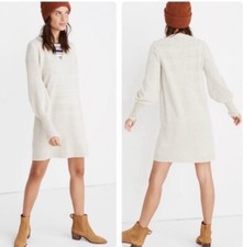 Madewell Bubble Sleeve Sweater Wool Dress