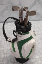 Dashing Fine Gifts Golf Pen Set White Green Bag 3 Ink Colors Black, Blue, Red